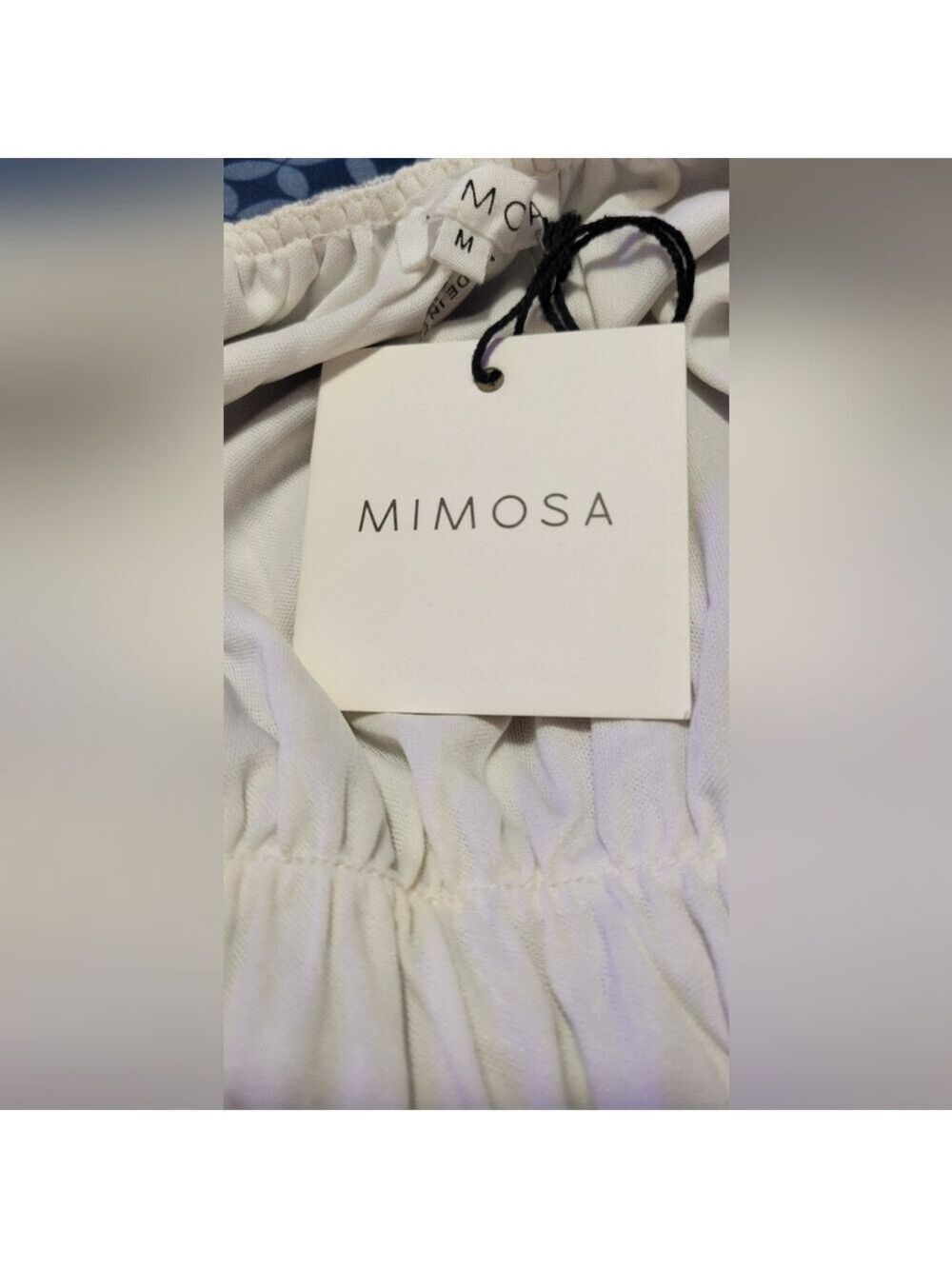 MIMOSA | Gingham Dress | Gray and White | Size M - Picture 9 of 10